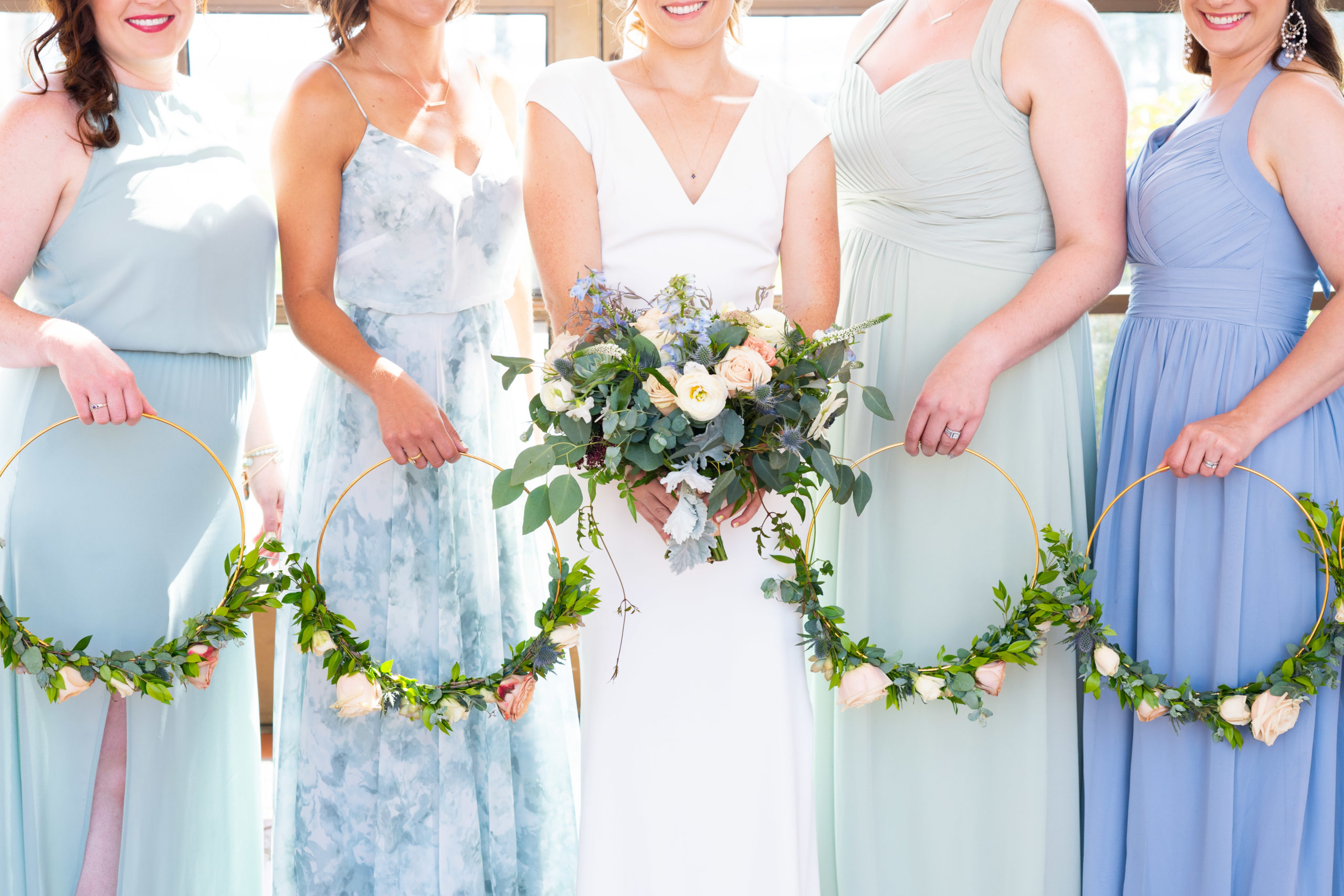 Something blue bridesmaids dresses
